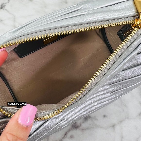 Kate Spade Sweet Treats Festive Pleated Small Barrel Bag In Starlight Silver - Picture 8 of 16